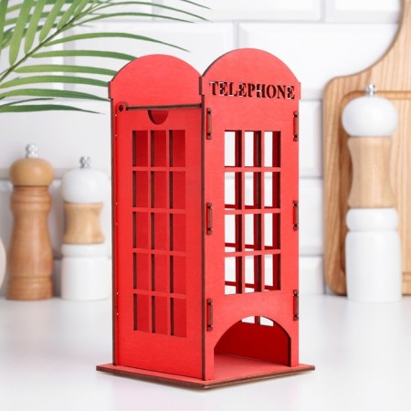 Telephone tea house, 21.5x10.4x10.4 cm, plywood-2