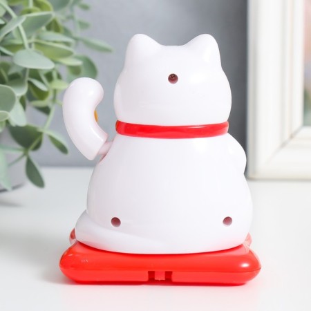 The pendulum plastic from the sun. batteries "Cat Mani-Neko, a collar with bells" White 9.5x10x9.5 cm 735357-2
