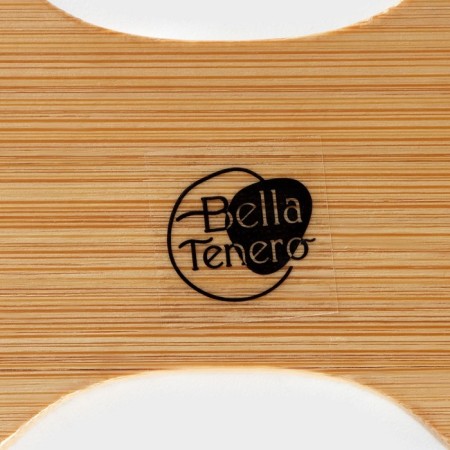 Ceramic napkin on the bamboo stand Bellatenero, 14 × 7 × 10 cm, white color-7