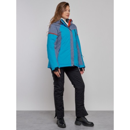 Ski jacket women's winter, size 60, blue color-15