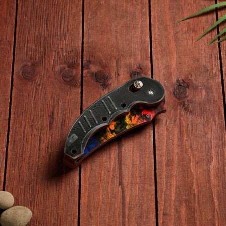 Wooden souvenir "Automatic folding knife" multi -colored-3