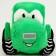 Soft toy tractor, green color