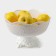 Vase for bread and fruits on the leg, 26 × 17 cm, white color