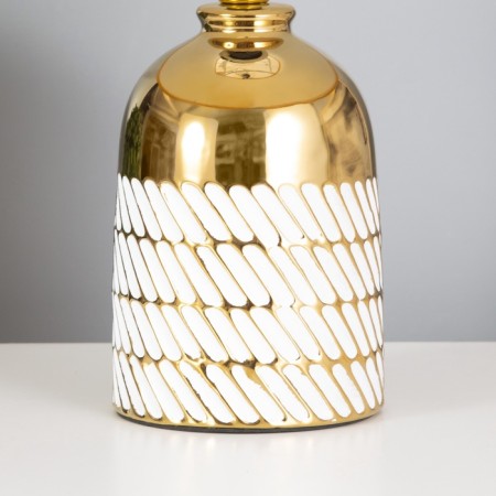 Table lamp "Laura" 1x40W E14 white/gold 22x22x36cm-6