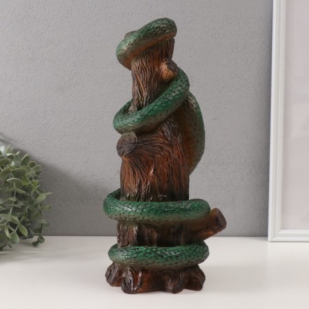 New Year's figure "Snake on the hemp" 33 x 14 x 15 cm.-3