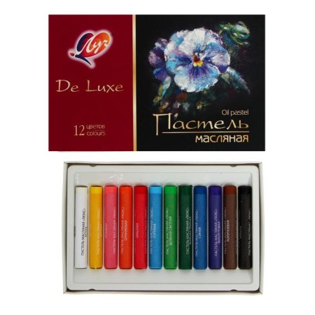Oil pastel 12 colors, "Ray" de luxe, round