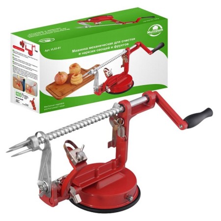Mechanical machine for cleaning and cutting multidide