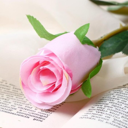 Artificial flowers "Bunny Rose" 5x50 cm, pink-1