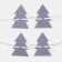 A set for the decor of the dining rooms "Christmas tree", 4 pcs, col. gray, 5.2x7 cm, 100% p/e, felt