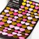 Plastic sticker "Hearts with gold" mix 26.5x15 cm