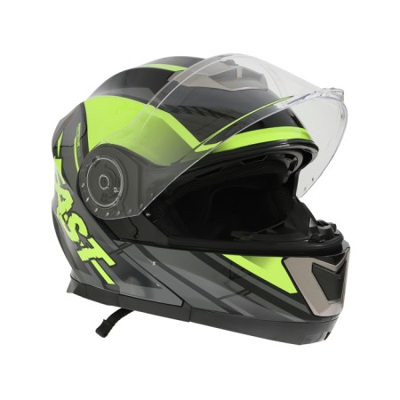 Modular helmet with two visors, size XXL (61), model-BLD-160E, black and yellow-5