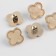A set of buttons on the leg, 18 × 18 mm, 5 pcs, pearly/gold color