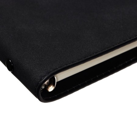Organizer on the rings, A5 format, 90 sheets, line, with a knife, cover of the leather mix-3