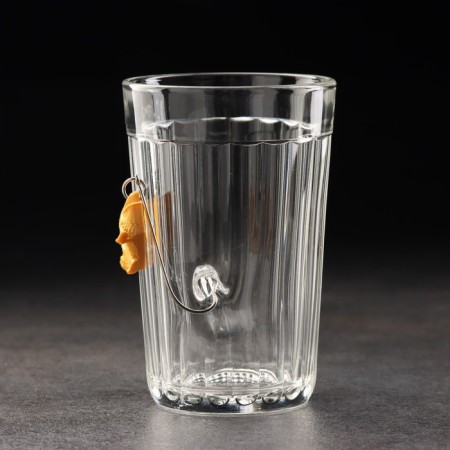 A glass "impenetrable", faceted, with a fish, 200 ml-2