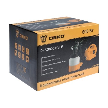Electric DKOSG800 HVLP, 800 W, 800 ml, 32000 rpm, 1.5 mm stool, 800 W.-8