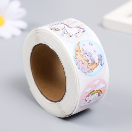 Stick Paper "Unicorn" d = 2.5 cm 500 pcs in a roll 3x6.5x6.5 cm-1