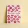 Cards-commercial "kiss you", heart, 8 × 6 cm