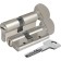 The cylinder mechanism Kale 164 dbm-e/90, 40x10x40 mm, with a turntable, 5 keys, color nickel