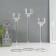 Glass candlestick set 3 pcs "Transparency of thoughts" height 26cm, 23 cm, 20 cm transparent