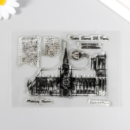 Stamp for creativity Silicon "Notre Dam de Paris" 16x11 cm