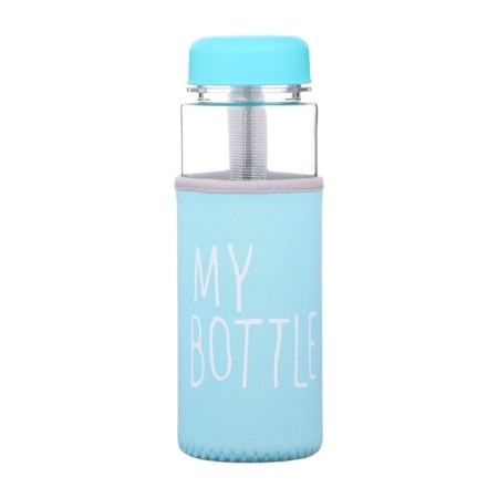 Water bottle, 500 ml, My Bottle, 19.5 x 6 cm, Case included, turquoise