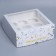 Folding box for 9 cupcakes with the window "Pattern Light", 25 x 25 x 10 cm, New Year