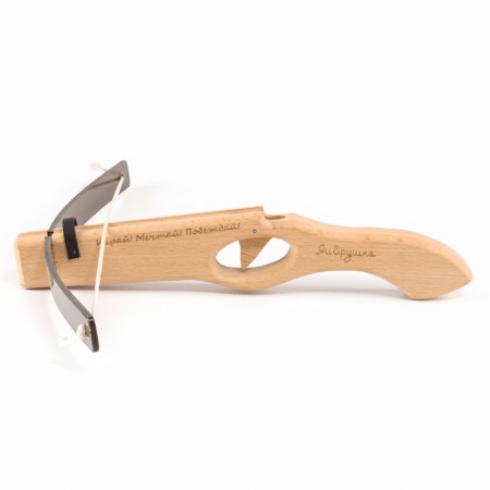 Crossbow with a mini handle with a plastic arc, 29 cm, from a beech-3