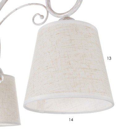 Chandelier 2150/3 E27 40W white with a golden patina 47x47x35 cm Bayerlux-5