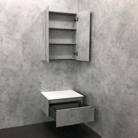 Closure of the suspended Comforty "Oslo-60", Bright concrete-6