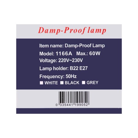 NBP lamp, under the lamp, IP54, 220 V, oval, plastic, white-4