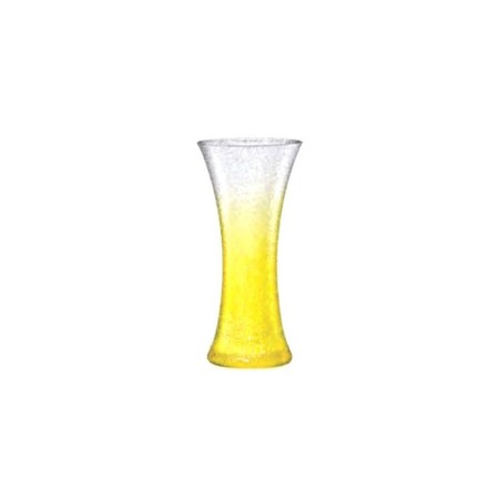 Vase for flowers, yellow color, 34 cm