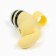 A fingerprint vibrator with a vacuum-wave stimulator, 15 modes, ABS, silicone, yellow