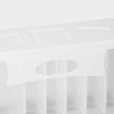 Container - a dispenser for storing bulk, 6 cells, 39 × 14.5 × 32 cm, white color-7