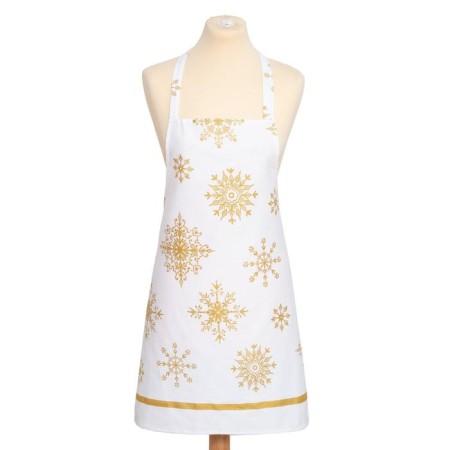 Apron "Ethel" Golden Snowflakes 60x65 cm, 100%HL, 190g/m2-4