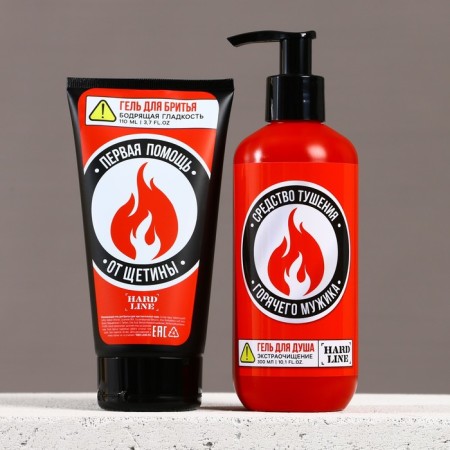 Set "for any fire case", shower gel, 300 ml and shaving gel, 110 ml-2