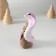Polystone souvenir "Lilac cobra with a bag of coins" 4x4x8 cm
