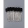 Brushes for eyebrows and eyelashes, silicone, set - 50 pcs, 10.5 cm, black/transparent color