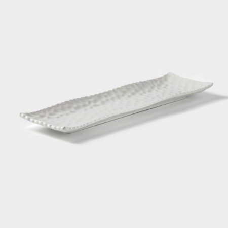 Ceramic serving "airiness", 35.5 × 10.5 × 2.5 cm, white color