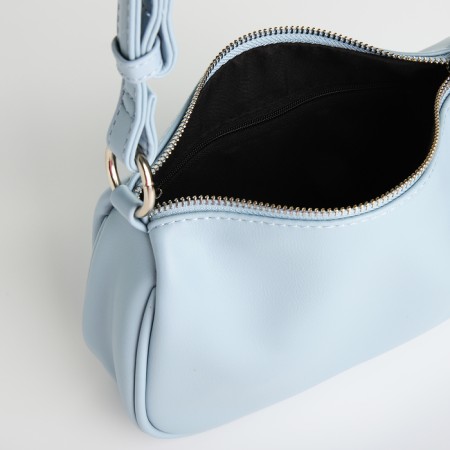 Bag Women's Cross-Bodi with a zipper, blue color-3
