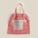 Slopper Sl Home "Red Cage" 50x50cm, 100% linen, 150g/m2