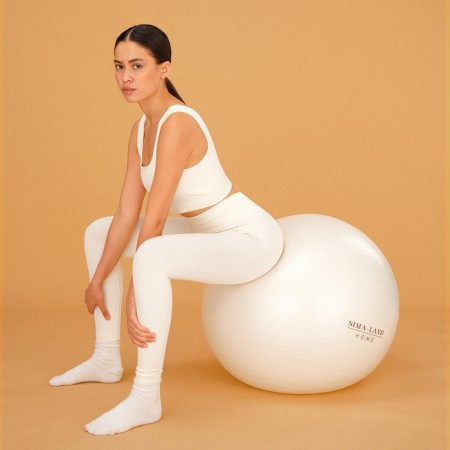 Fitball Sima-Land Home 75 cm, 1000 gr, anti-wings, white color-8