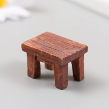 Фигурка для флорариума полистоун "Деревянный стол" 3,3х2,3х2,3 см