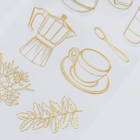 Stickers "tea party" set 2 sheets 8.5x17.5 cm-1