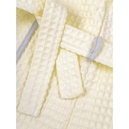 Халат детский с капюшоном Waffle, рост 122-128 см, цвет молочный-11