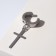 Mono-serg "cross" elongated, silver color