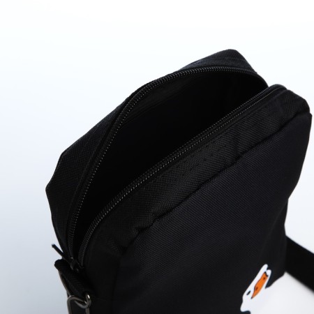Youth bag with zipper, black color-3