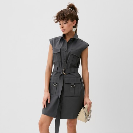 Women's dress minku: safari mini color graphite, river 42