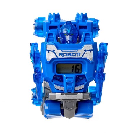 Robot "Clock", transforms into a robot and a machine, the color is blue-8