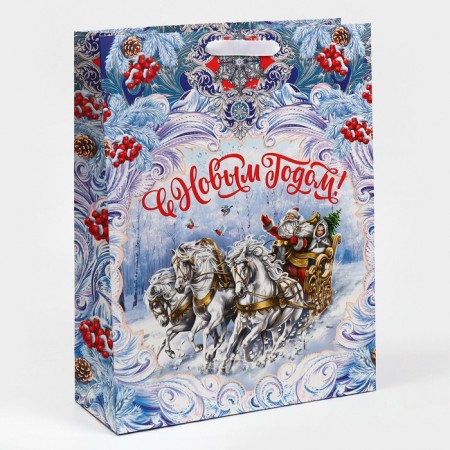 Laminated vertical "Grandfather Frost", l 31 x 40 x 11.5 cm, new year-1
