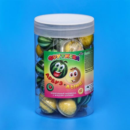 Marmalade chewing "Frutiska" with liquid cetr, Abruz, melon, jar, 10 g